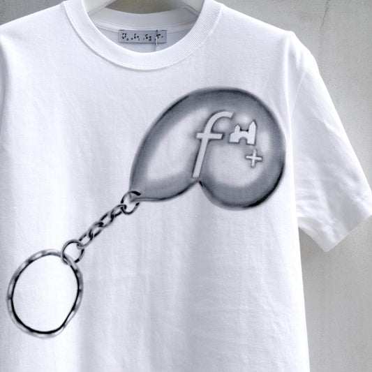 shell key chain print t shirt / white / オリジナルグラフィックTシャツ