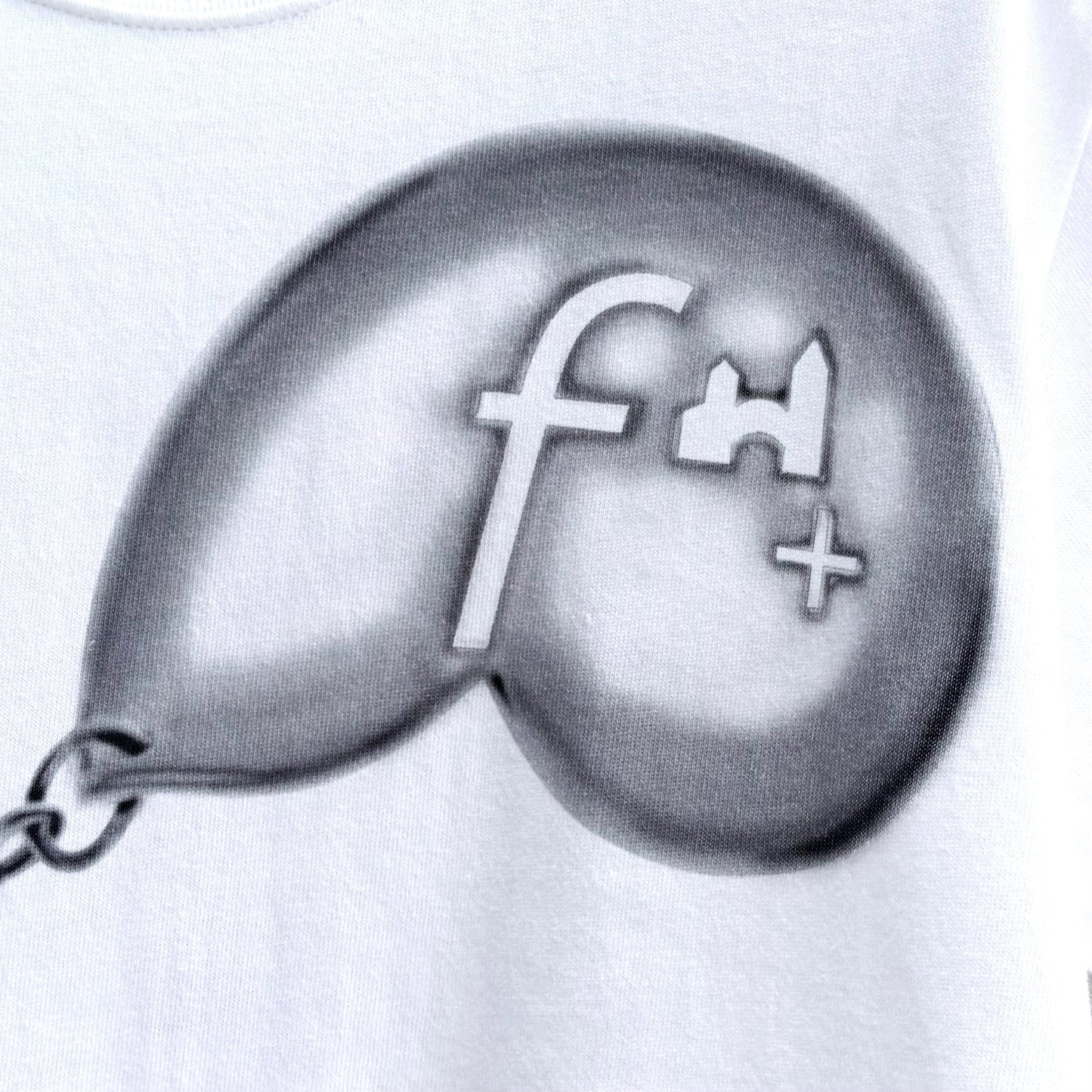 shell key chain print t shirt / white / オリジナルグラフィックTシャツ