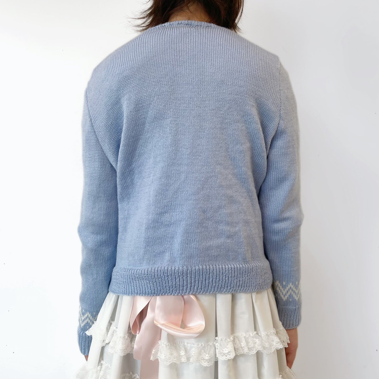 Puppies knitted cardigan / Blue / パピーニットカーディガン