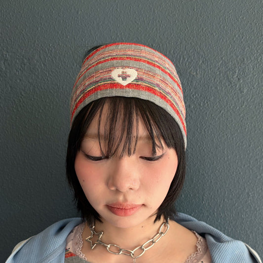 [F.E.E.S] rainbow sheer knit hair band / stripe / ニットヘアバンド