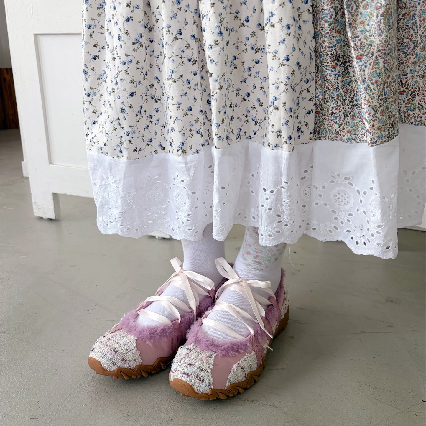 Turn / Pink tweed / yushokobayashiスニーカー