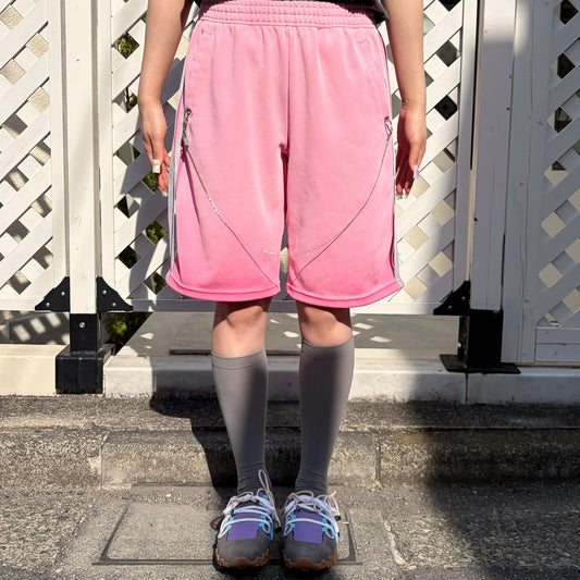 VAPOR FADE TSHORTS / PINK / エアブラシトラックショーツ