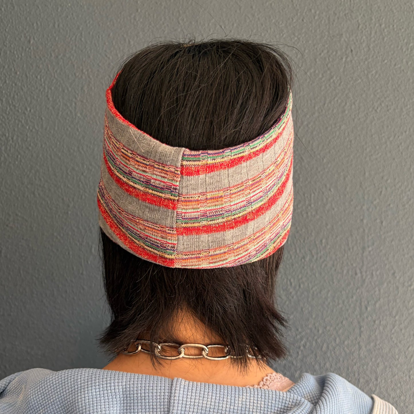 [F.E.E.S] rainbow sheer knit hair band / stripe / ニットヘアバンド