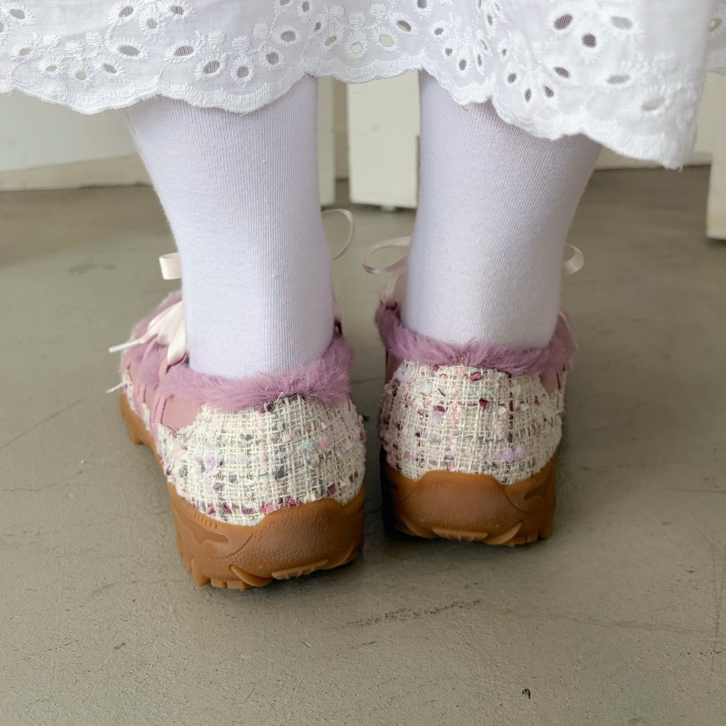 Turn / Pink tweed / yushokobayashiスニーカー