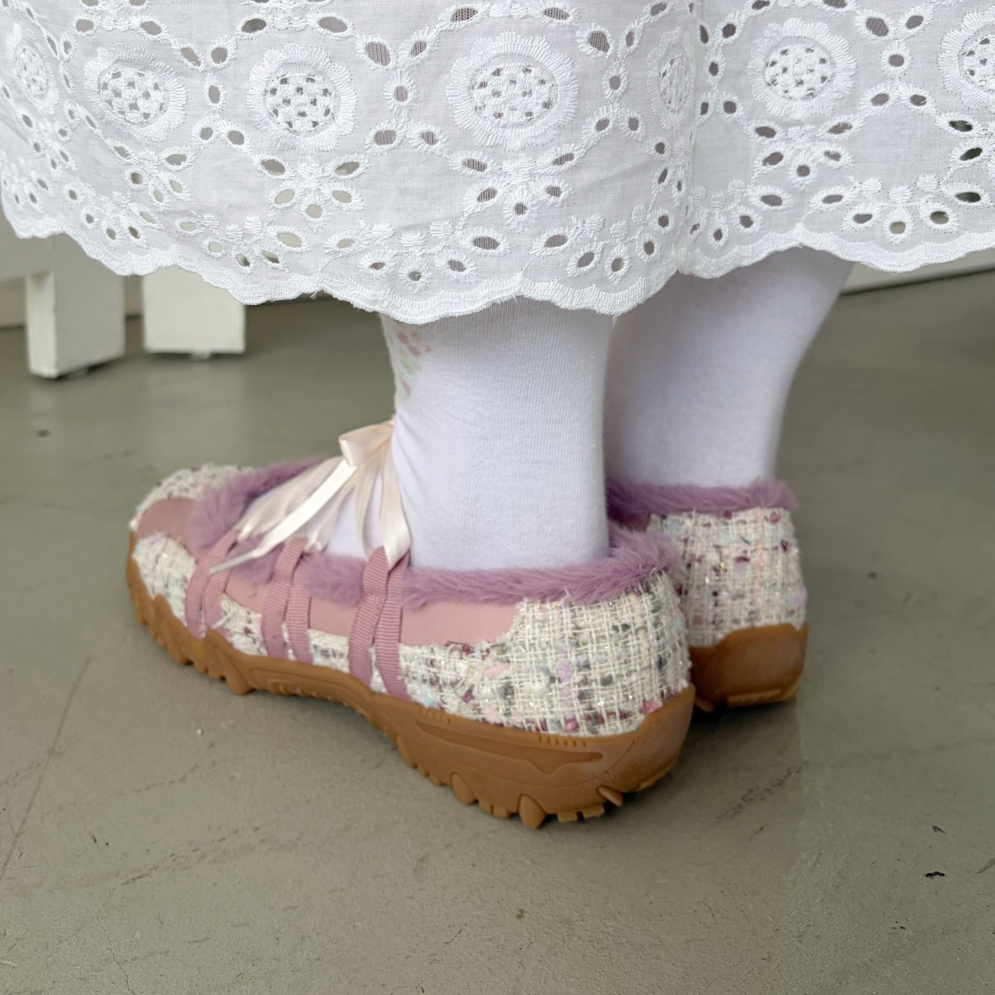 Turn / Pink tweed / yushokobayashiスニーカー