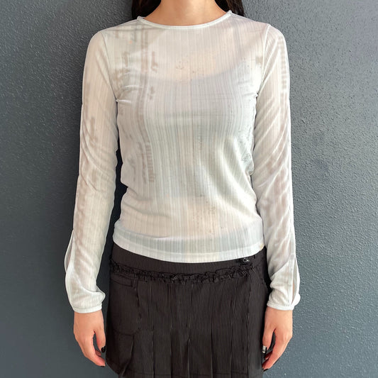 Sleeve Cut Out Top / Sky Blue / ストラップカットアウトトップ