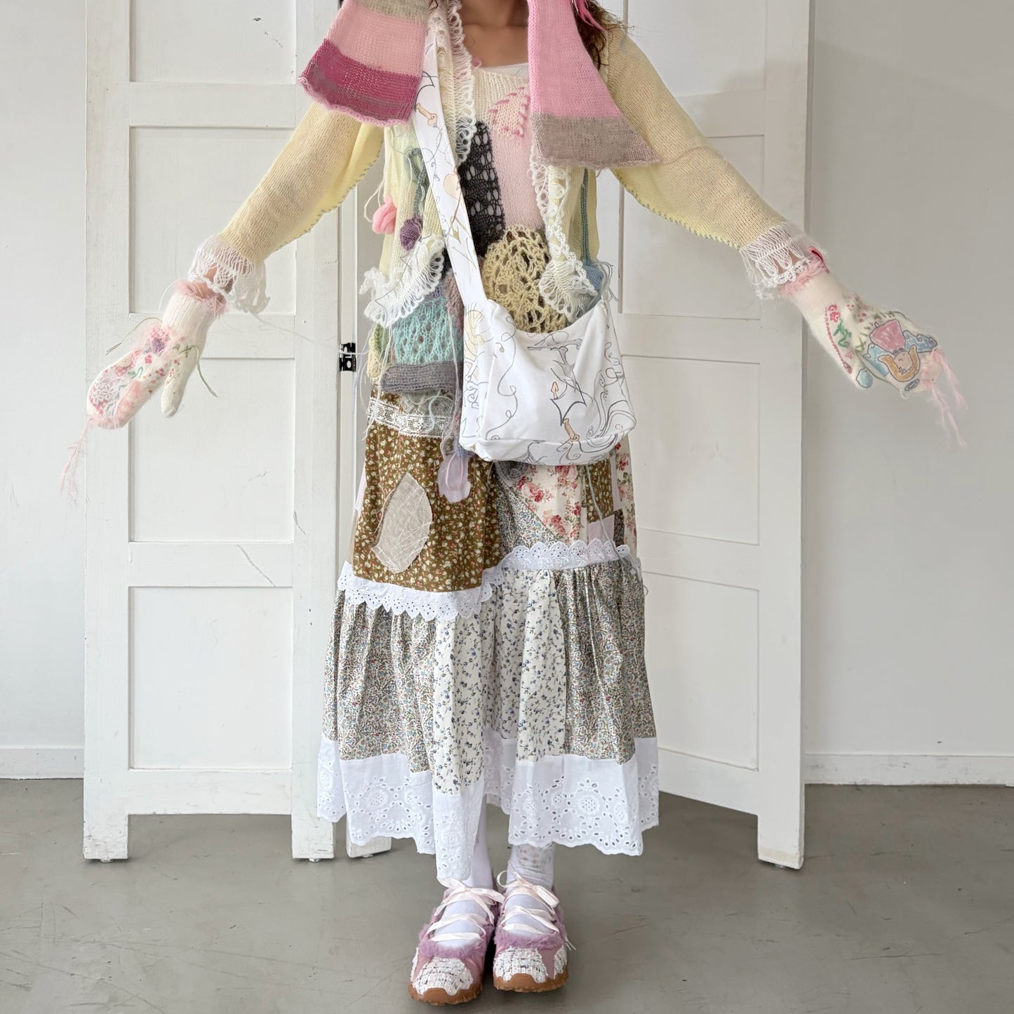 Turn / Pink tweed / yushokobayashiスニーカー