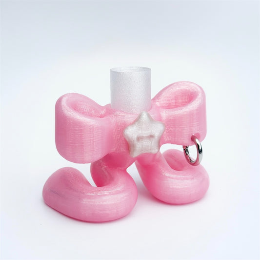 STAR RIBBON Candle/Incense Holder / CLEAR PINK / スターリボンキャンドル/お香立て
