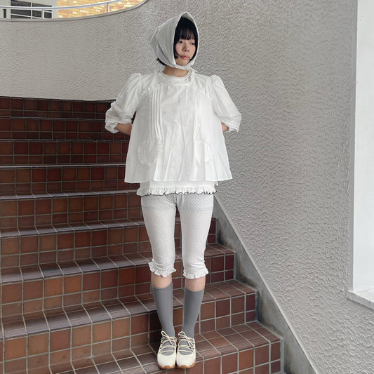 Elsie heart blouse / white / ハートブラウス