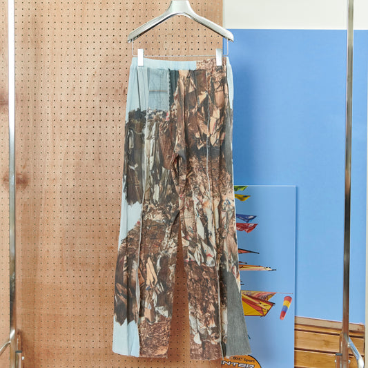 GRAPHIC YORYU PANTS / SKY WASTE / グラフィック楊柳パンツ