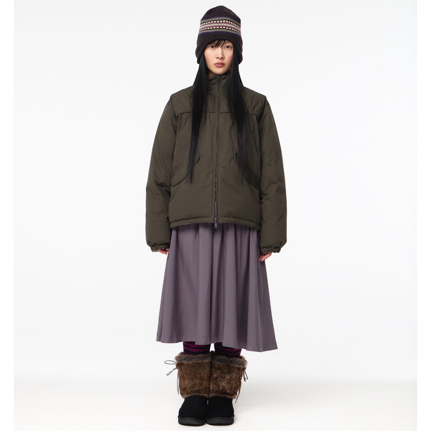 REVERSIBLE DOWN JACKET / KHAKI / リバーシブルダウンジャケット