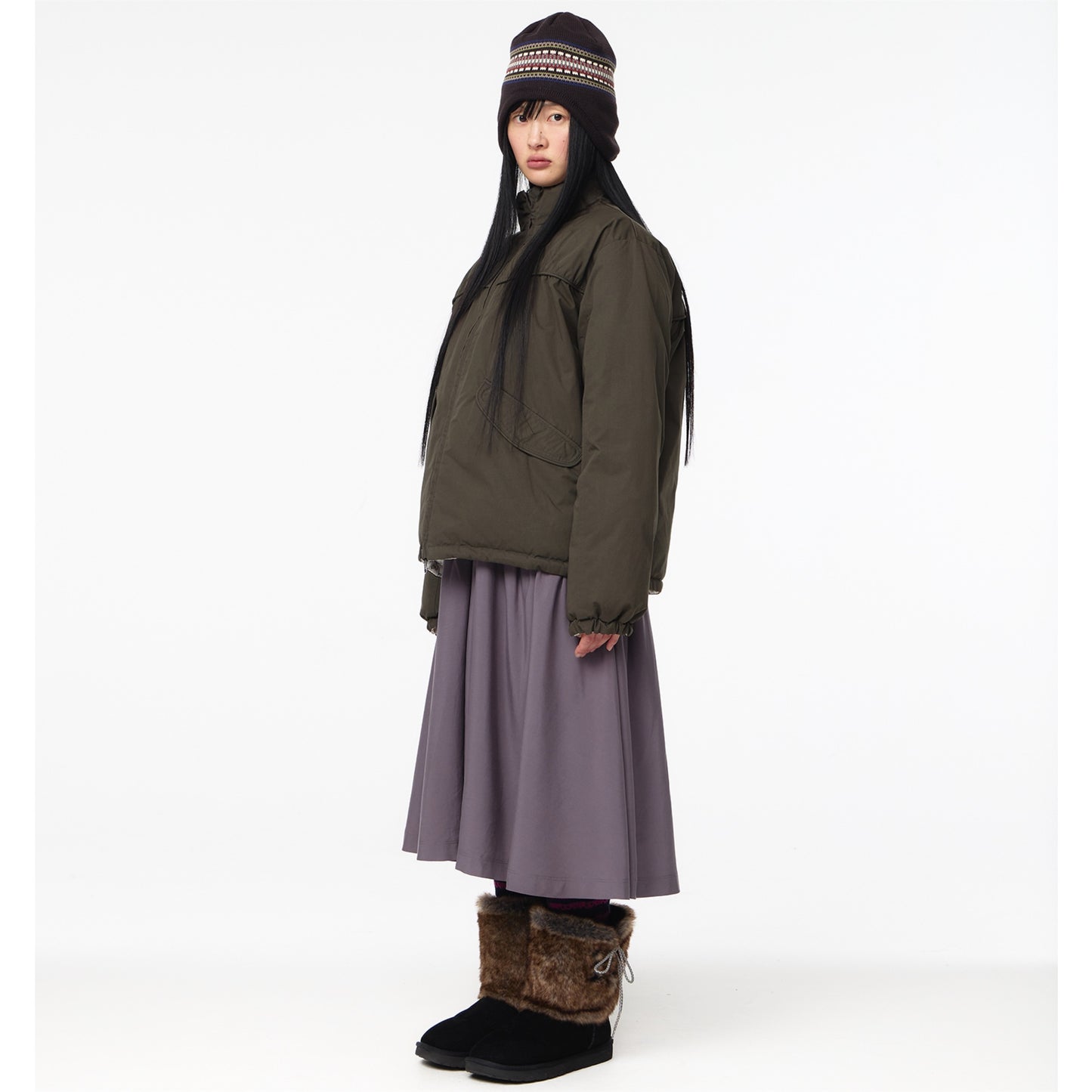 REVERSIBLE DOWN JACKET / KHAKI / リバーシブルダウンジャケット