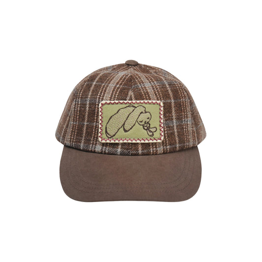 TEJI BUNNY EMBLEM CAP / BROWN / コラボレーショングラフィック刺繍キャップ