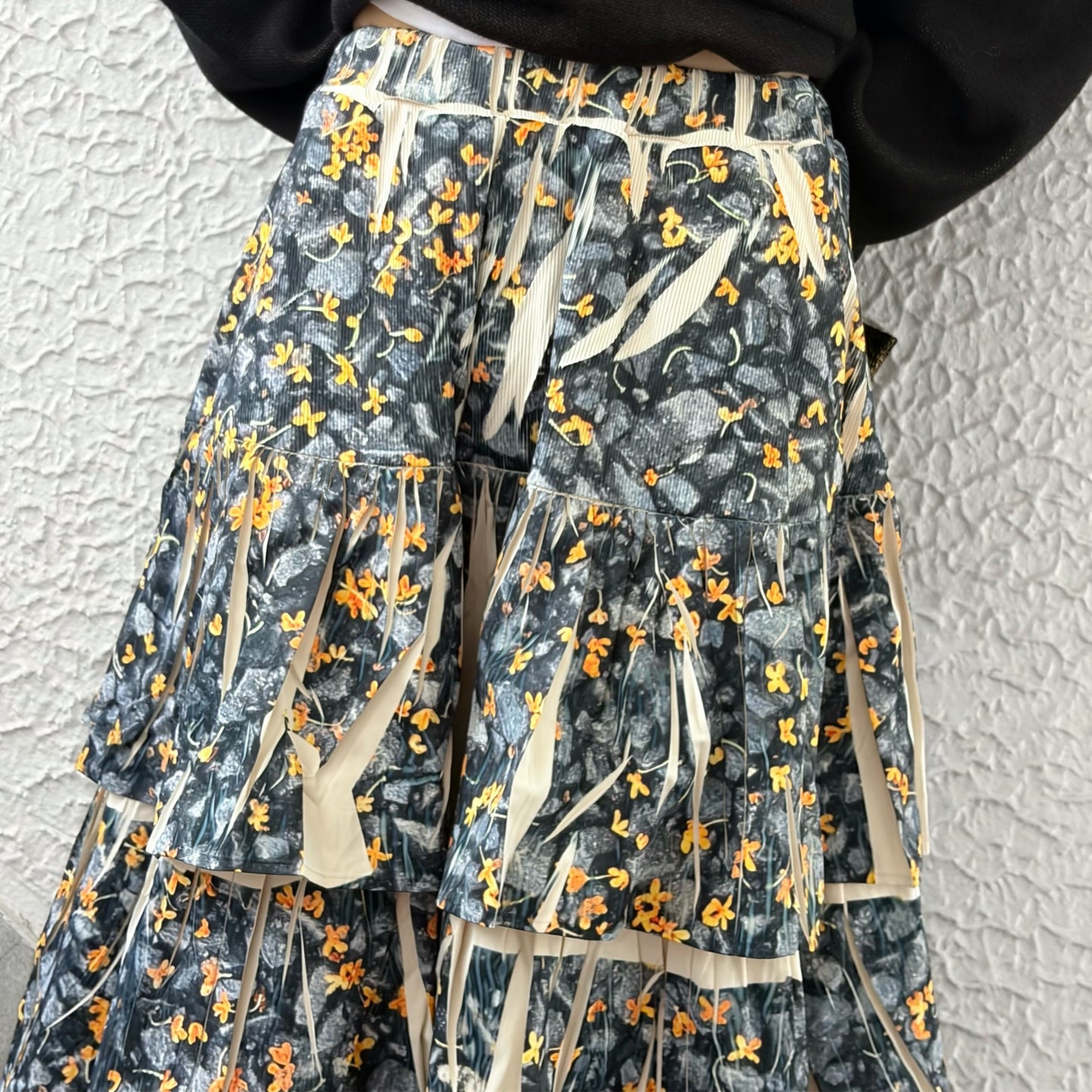 DIRECT PRINT RIB GATHER SKIRT / PETAL / ダイレクトプリントリブギャザースカート