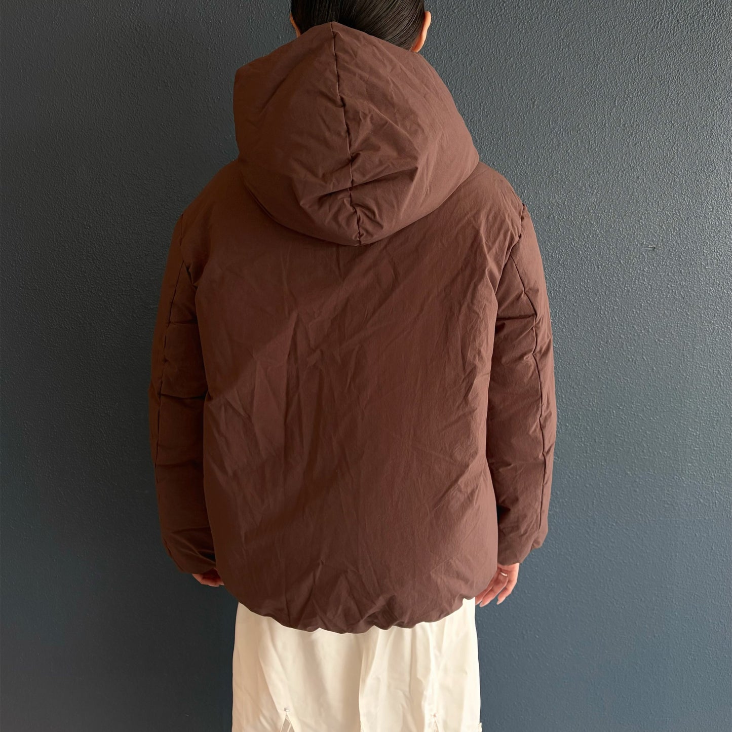 Cotton Hooded Puffer Jacket / Brown / パフジャケット