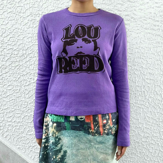 Lou reed longsleeve / purple / エアブラシロングスリーブTシャツ