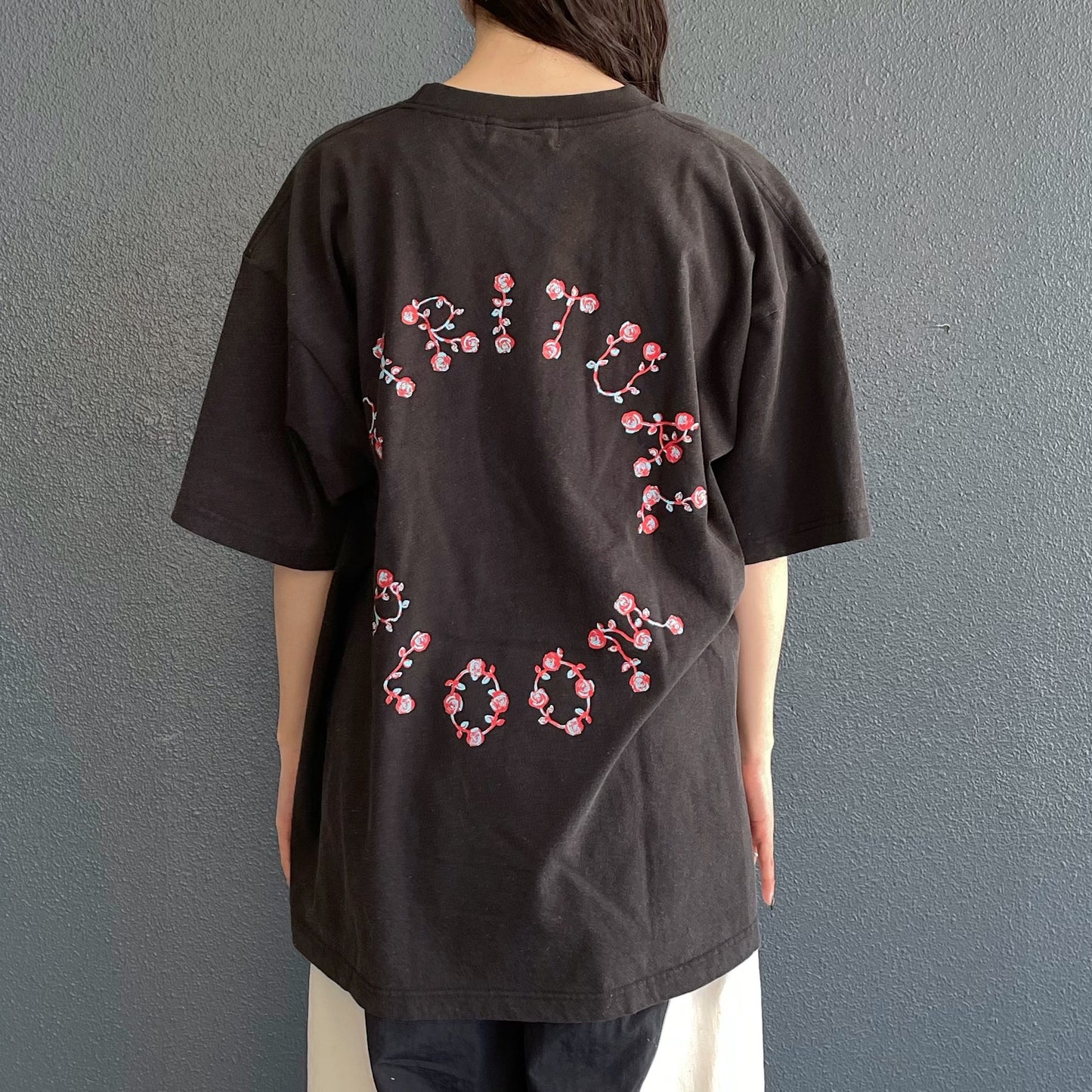 LOUISE RIBBON T-SHIRT BIOWASHED / BLACK / MAYA SHIBASAKIコラボレーション