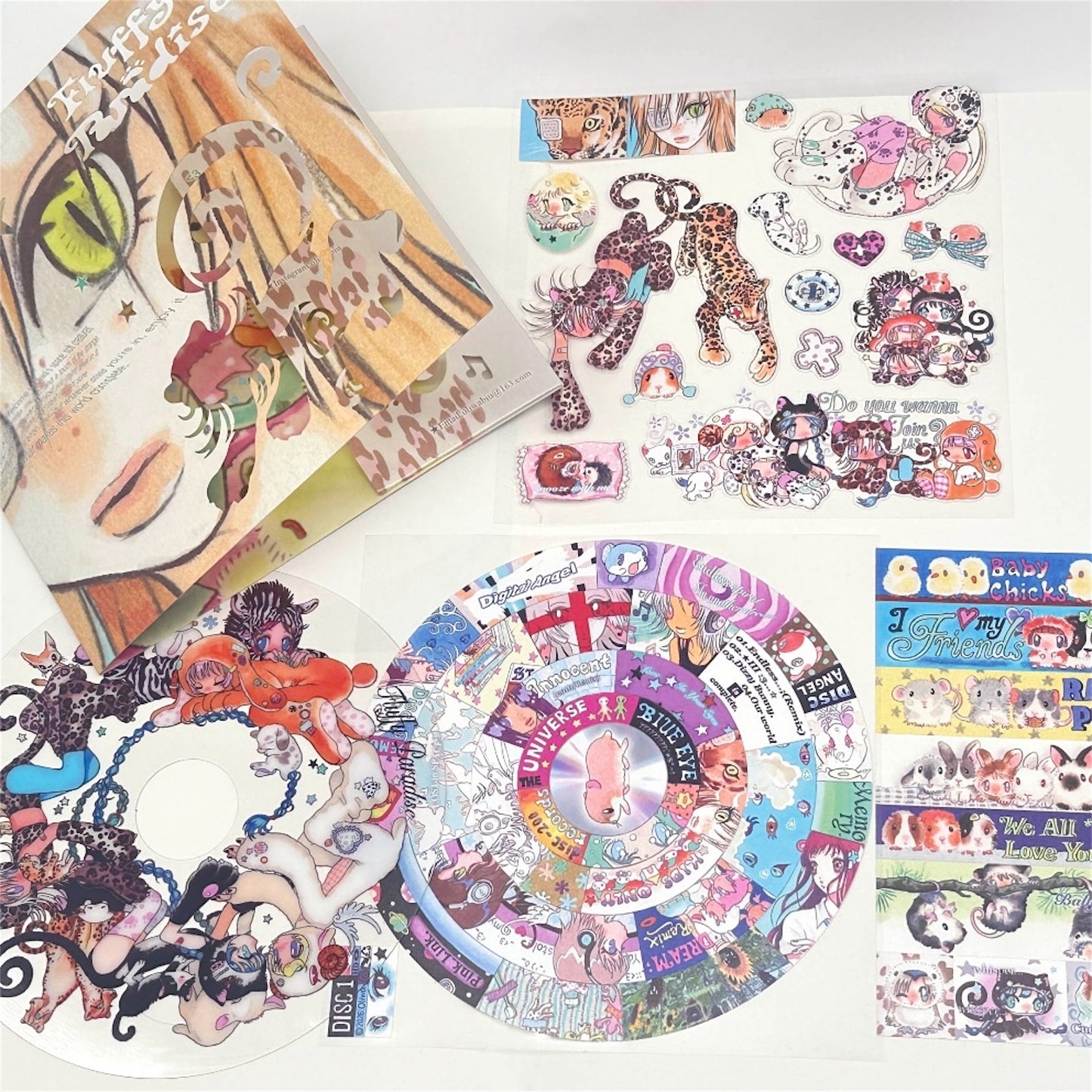 【oliwa】Fluffy paradise sticker set / ステッカーセット