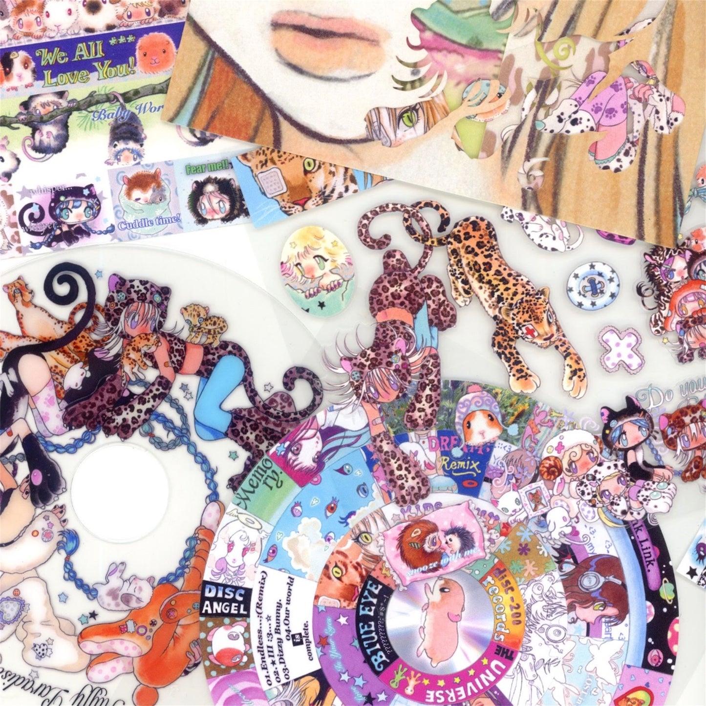 【oliwa】Fluffy paradise sticker set / ステッカーセット