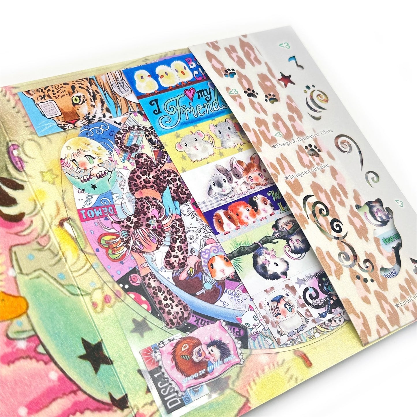 【oliwa】Fluffy paradise sticker set / ステッカーセット