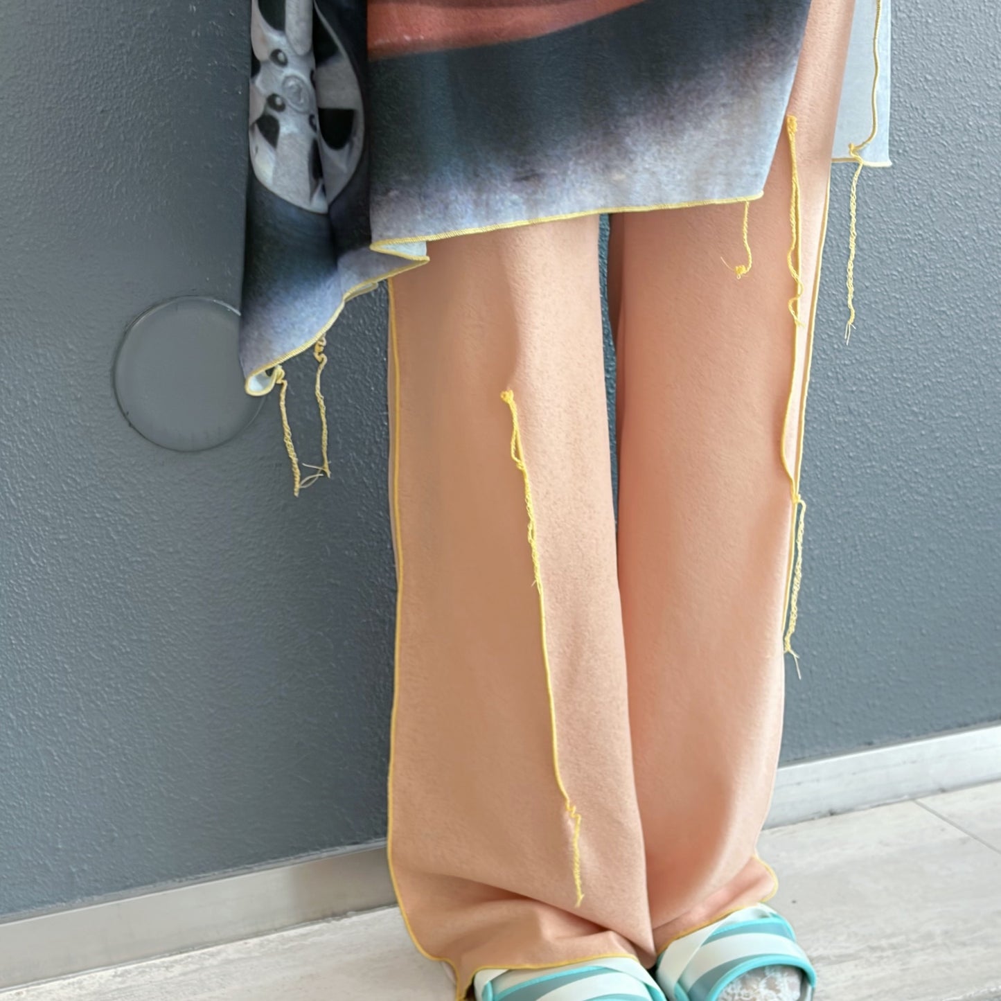 easy pants with skirt / car / スカート付きイージーパンツ