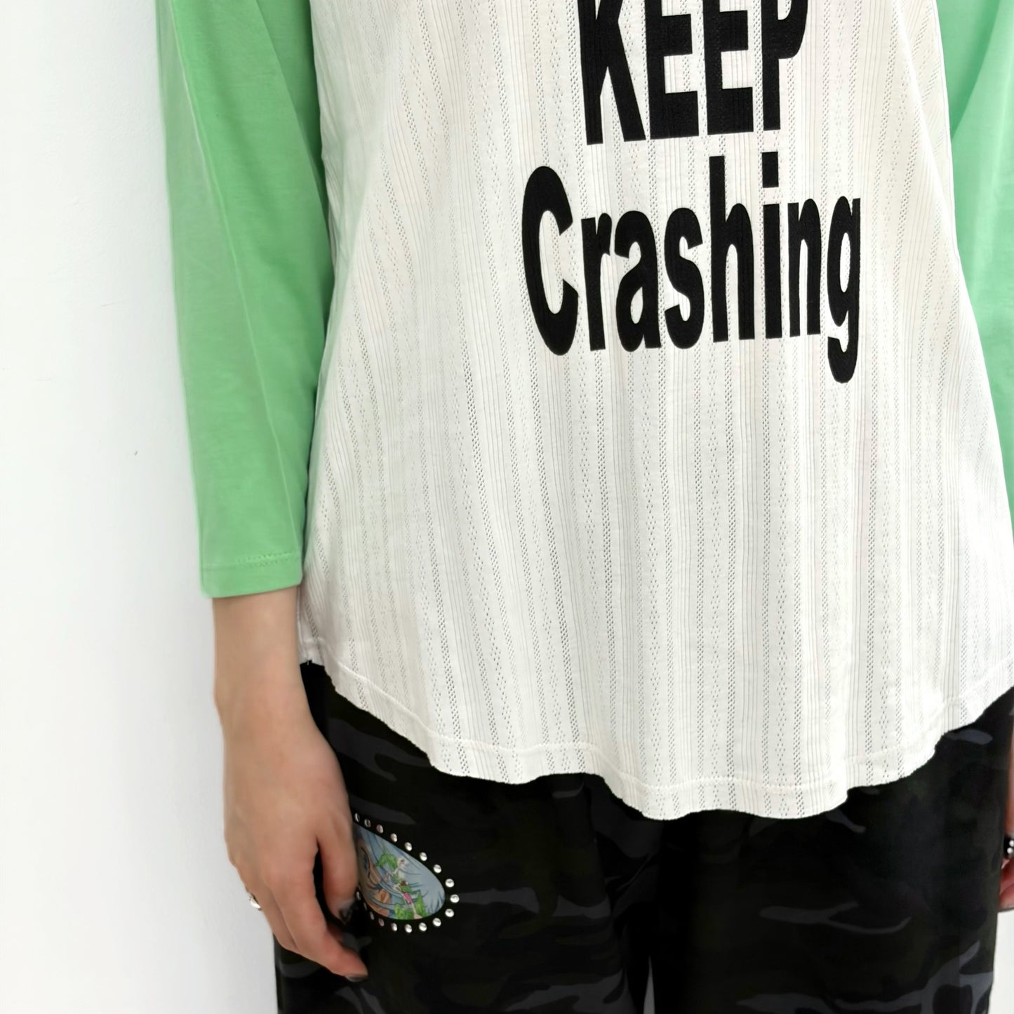[F.E.E.S] eyelet raglan t-shirt / white / ラグランスリーブTシャツ