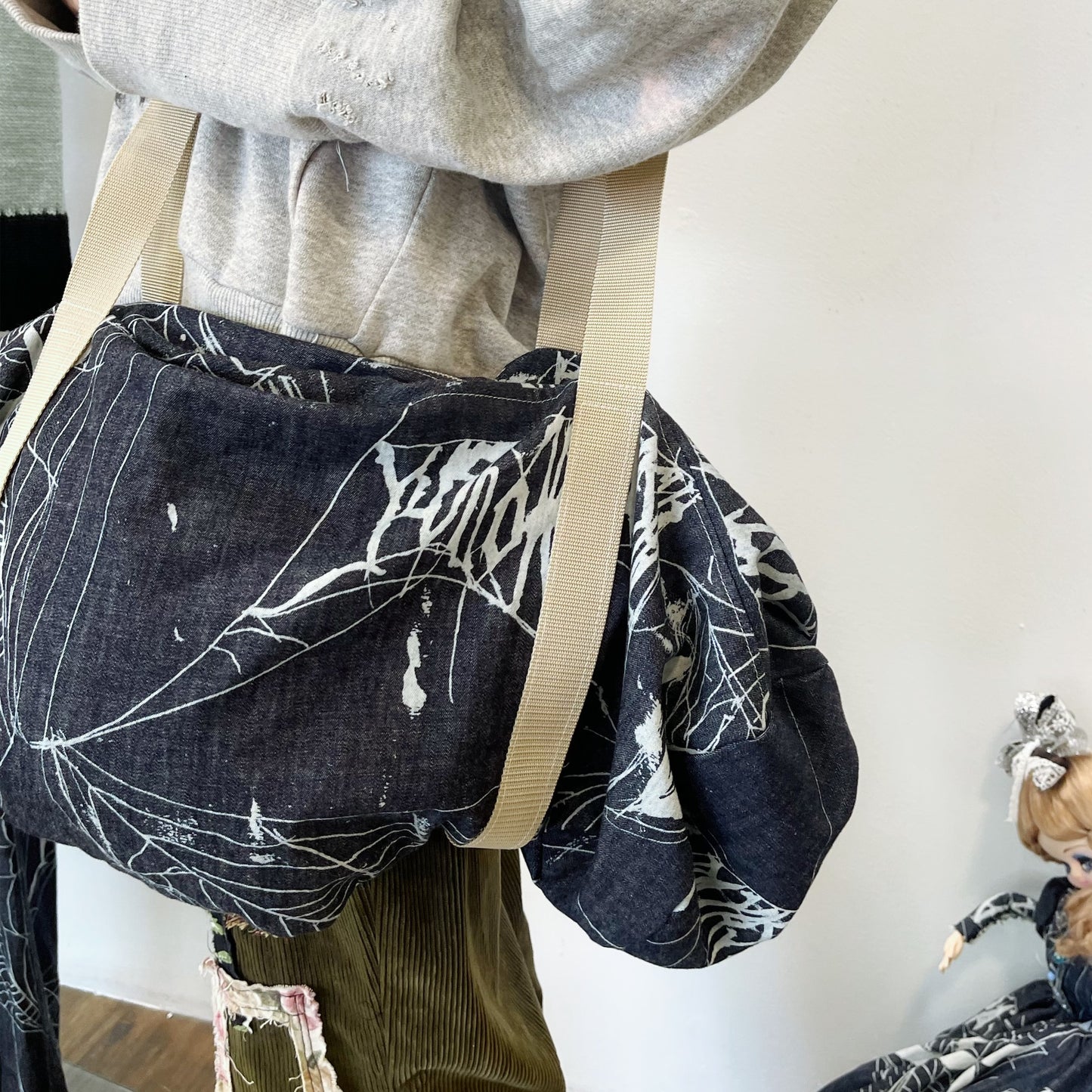 Denim big bag / スパイダーデニムビッグバッグ