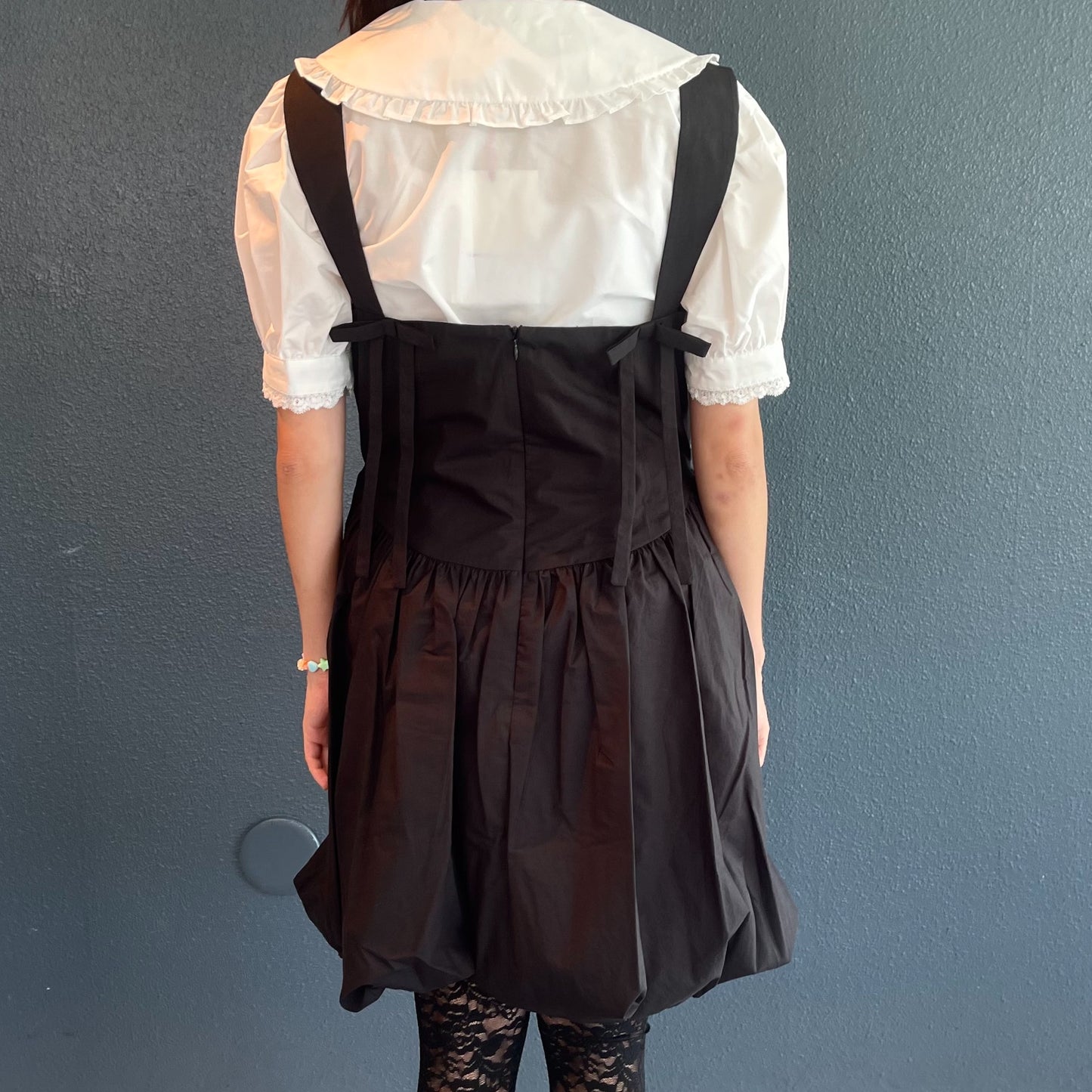 Lulu balloon dress / Black / バルーンシルエットドレス