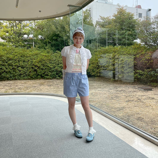 Frill short shirts / White / フリルショートシャツ