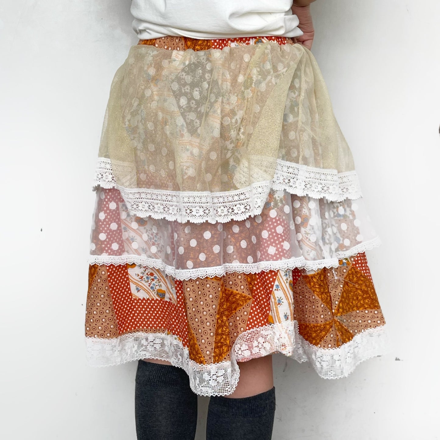 layered skirt / Orange / レイヤードスカート