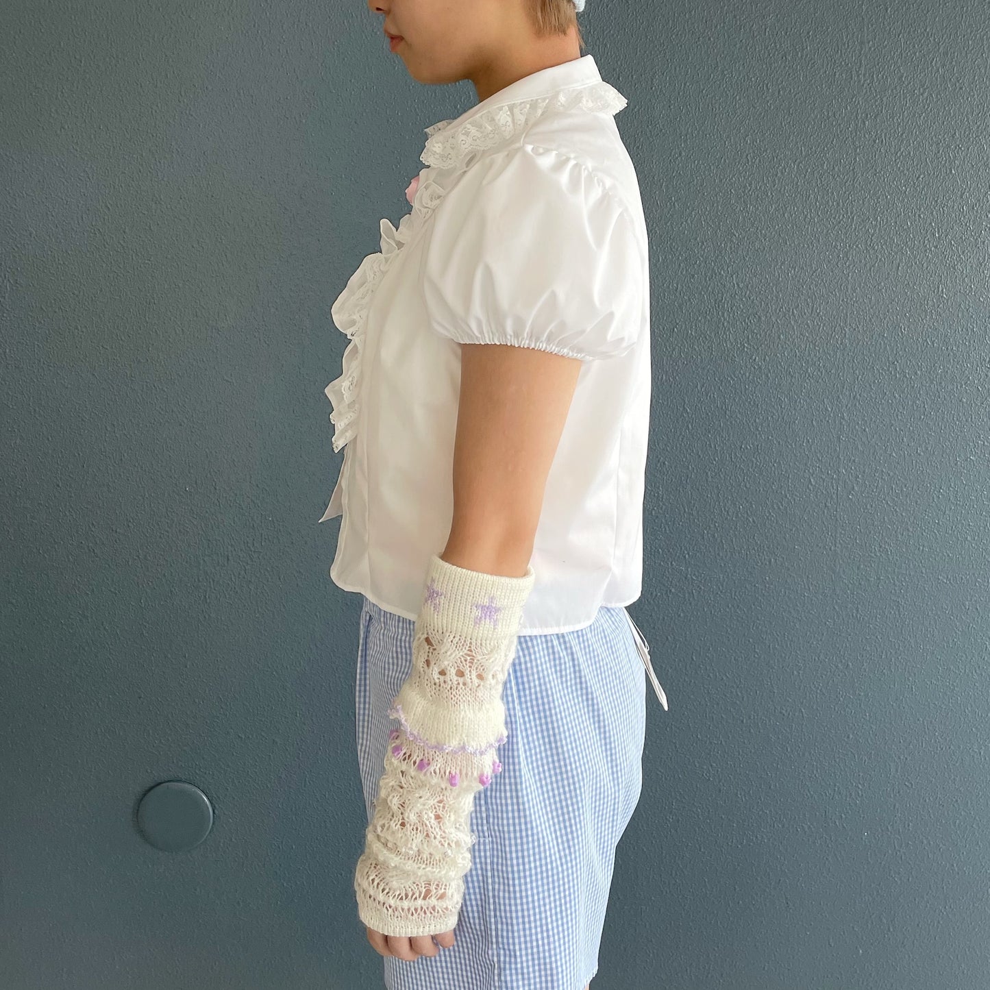 Frill short shirts / White / フリルショートシャツ