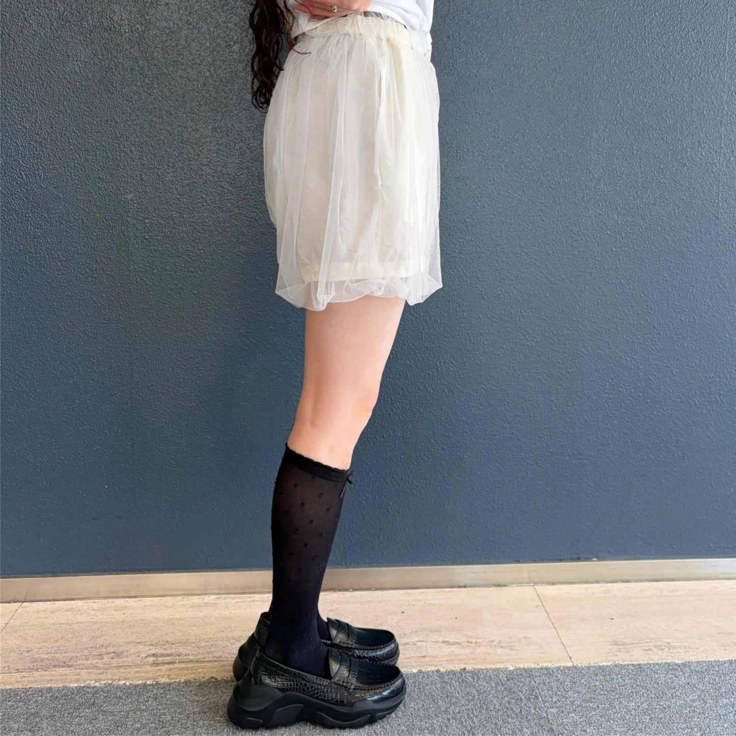 Tulle short pants / White / チュールショートパンツ