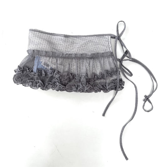 Dotted Lace Layered Wrap Skirt / Gray / ドットレースレイヤードラップスカート