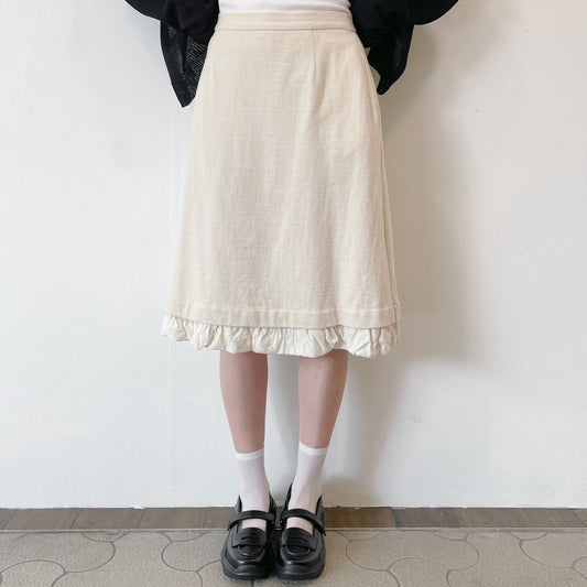 cotton skirt / ivory / コットンウールスカート