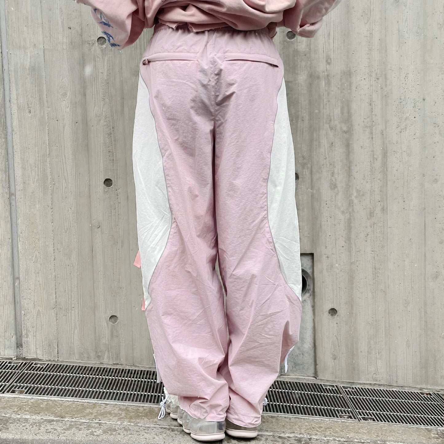 RIBBON TRACK PANTS / PINK × WHITE / リボントラックパンツ