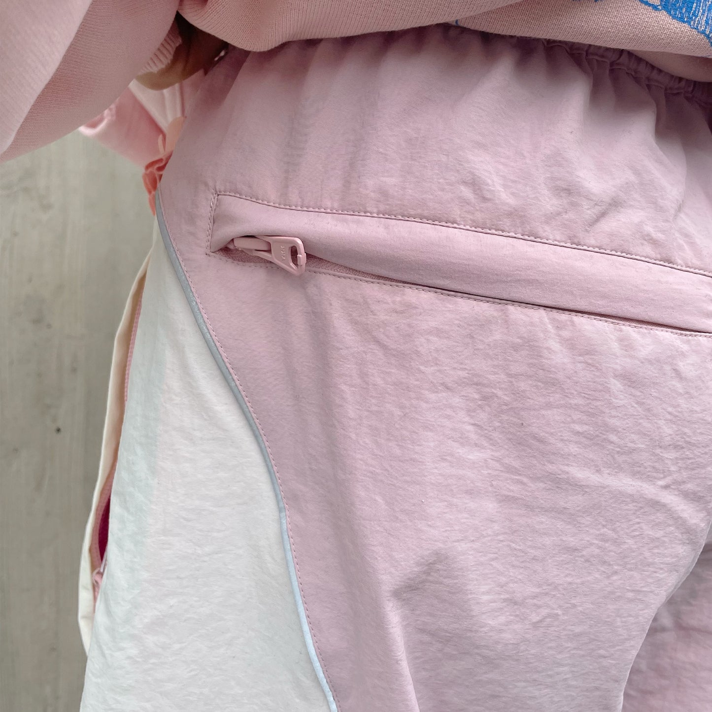 RIBBON TRACK PANTS / PINK × WHITE / リボントラックパンツ