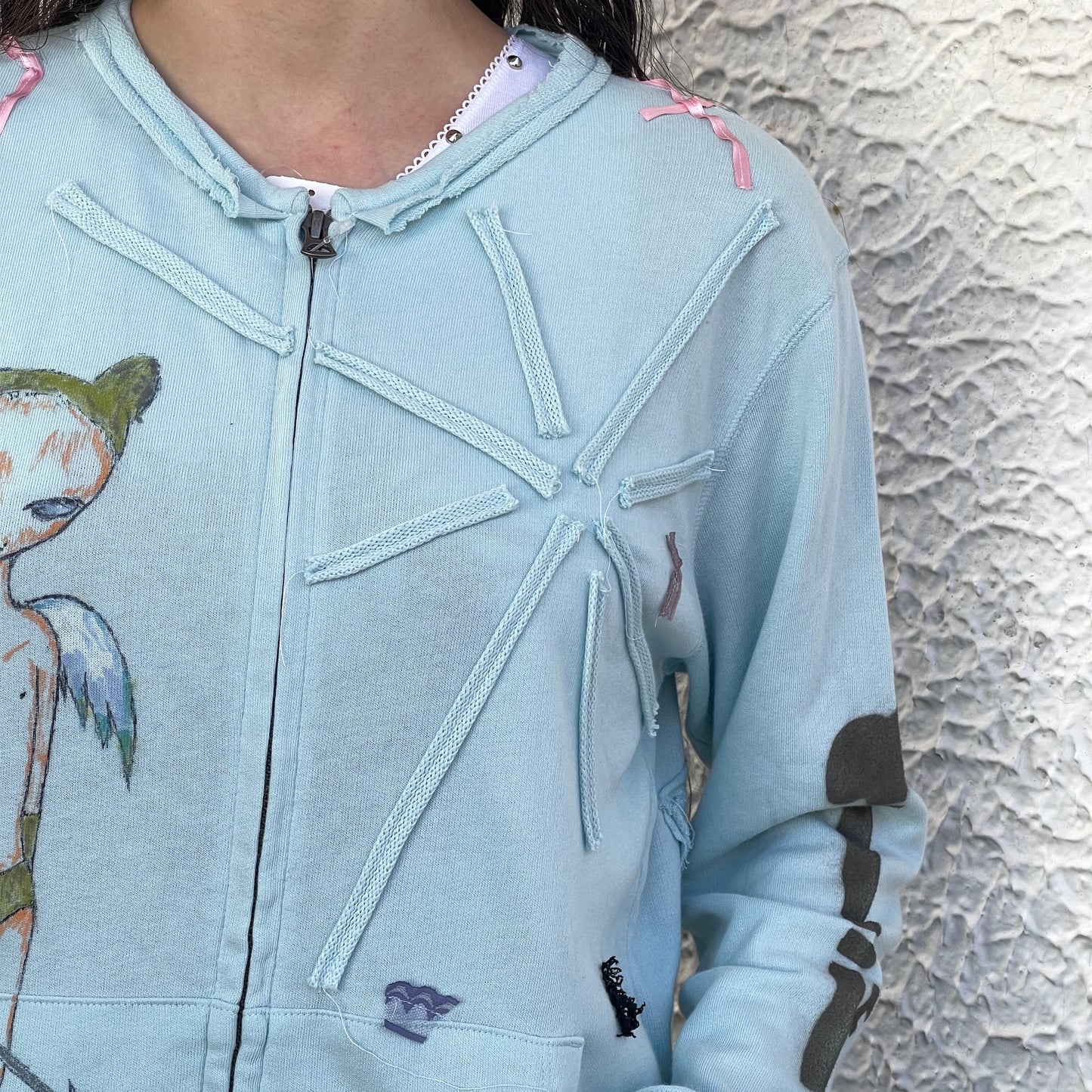 trust teji x TONII MONDO collabolation ★ Bond zip parka / Blue / ボンドジップパーカー