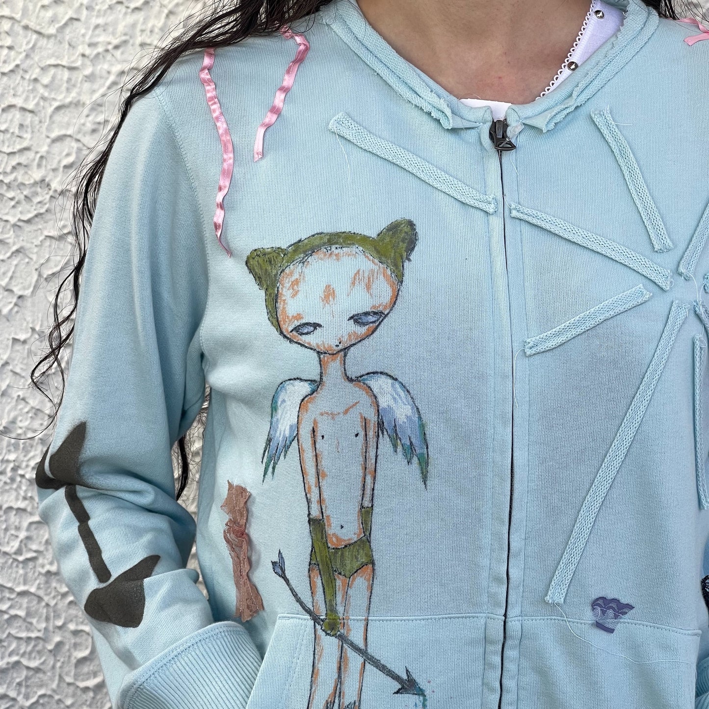 trust teji x TONII MONDO collabolation ★ Bond zip parka / Blue / ボンドジップパーカー