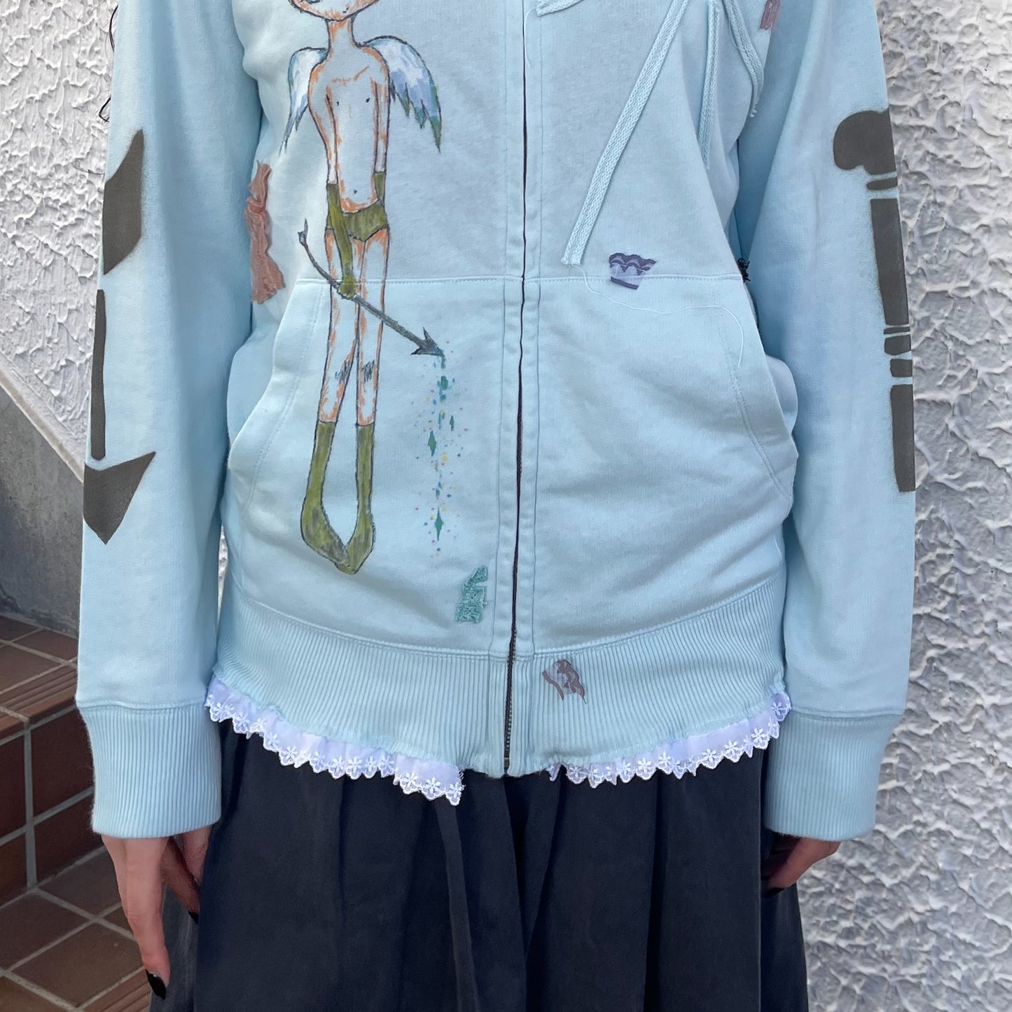 trust teji x TONII MONDO collabolation ★ Bond zip parka / Blue / ボンドジップパーカー