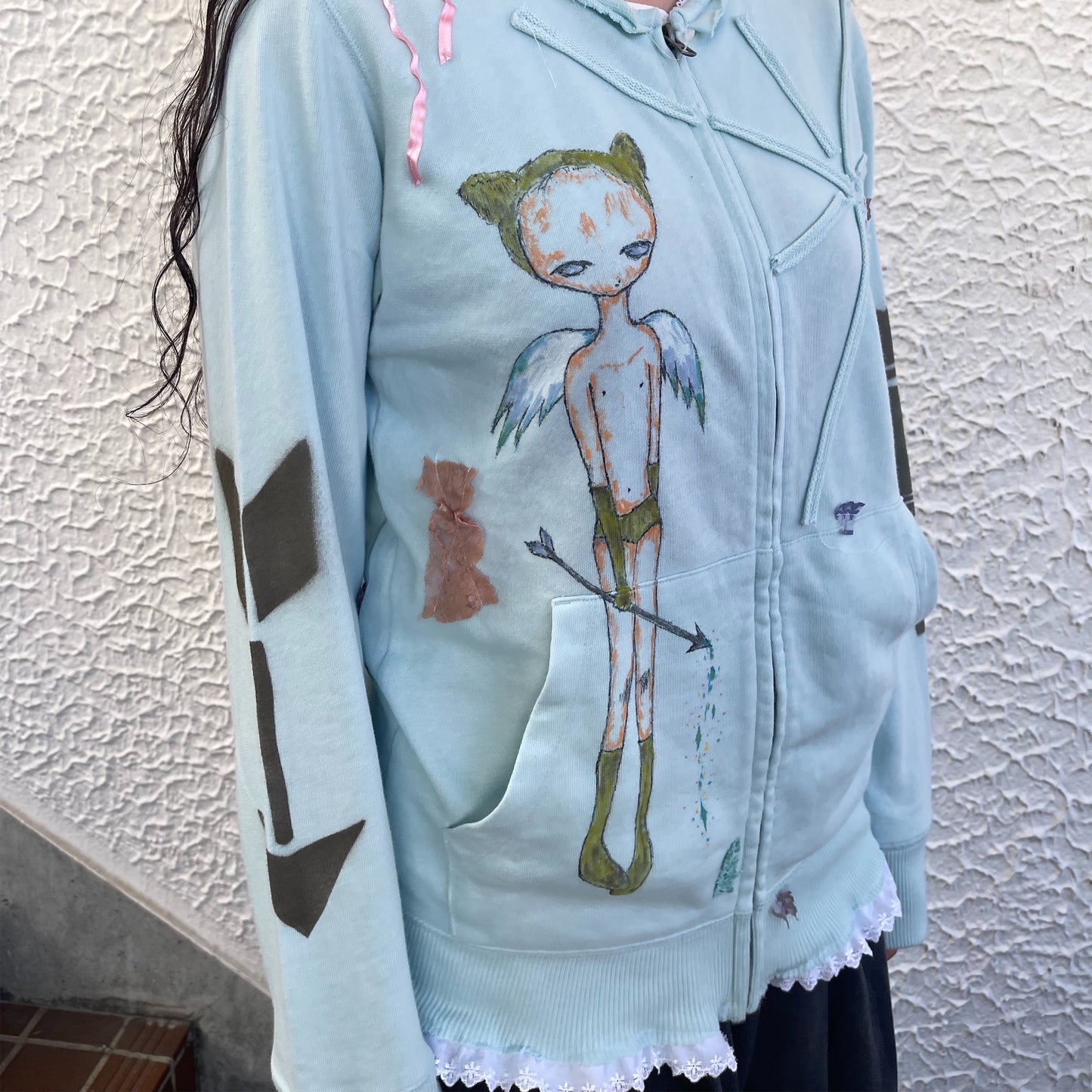 trust teji x TONII MONDO collabolation ★ Bond zip parka / Blue / ボンドジップパーカー