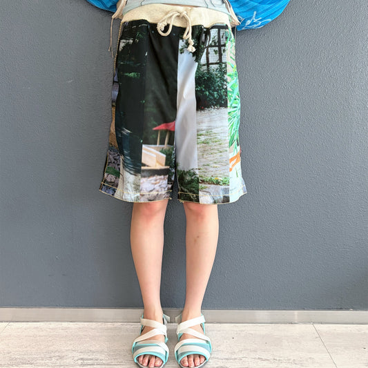 photo stripe half pants / フォトストライプハーフパンツ