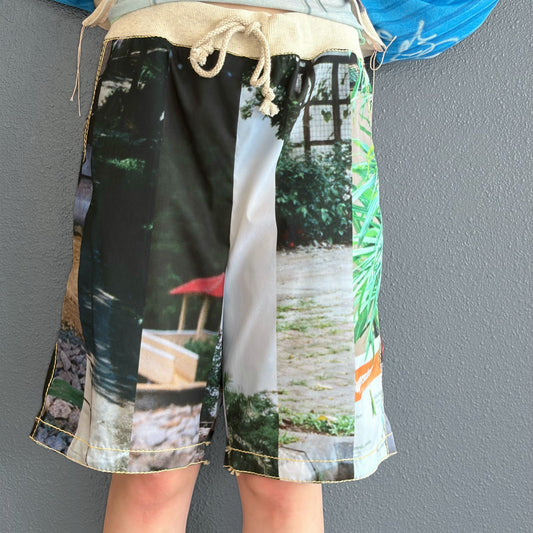 photo stripe half pants / フォトストライプハーフパンツ