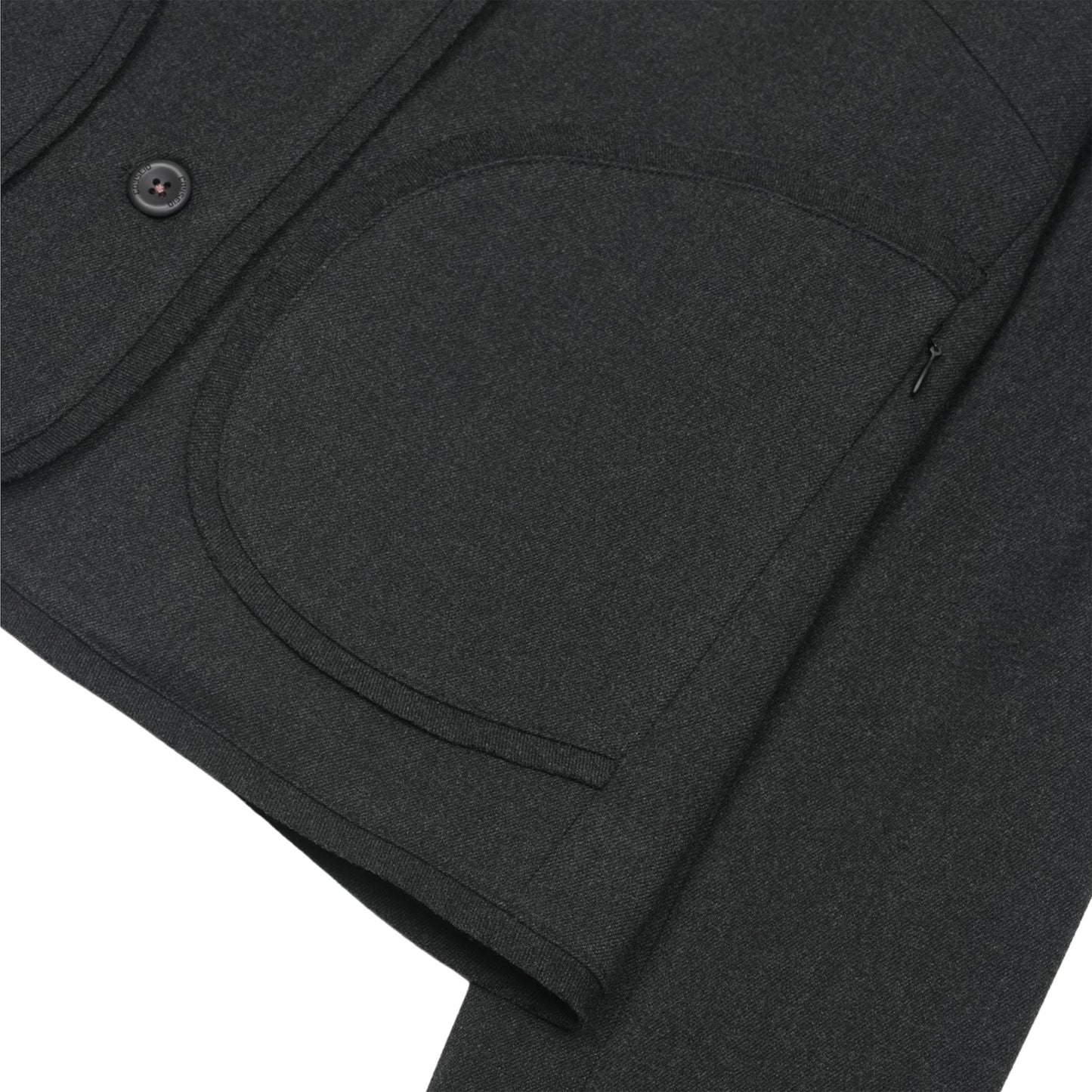 ROUNDED RAW HEM JACKET / CHARCOAL / ジャケット