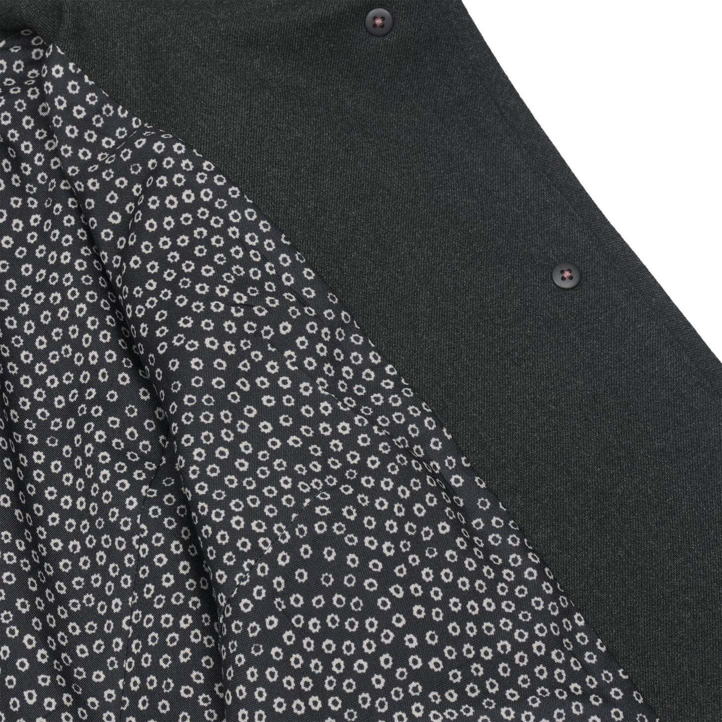 ROUNDED RAW HEM JACKET / CHARCOAL / ジャケット