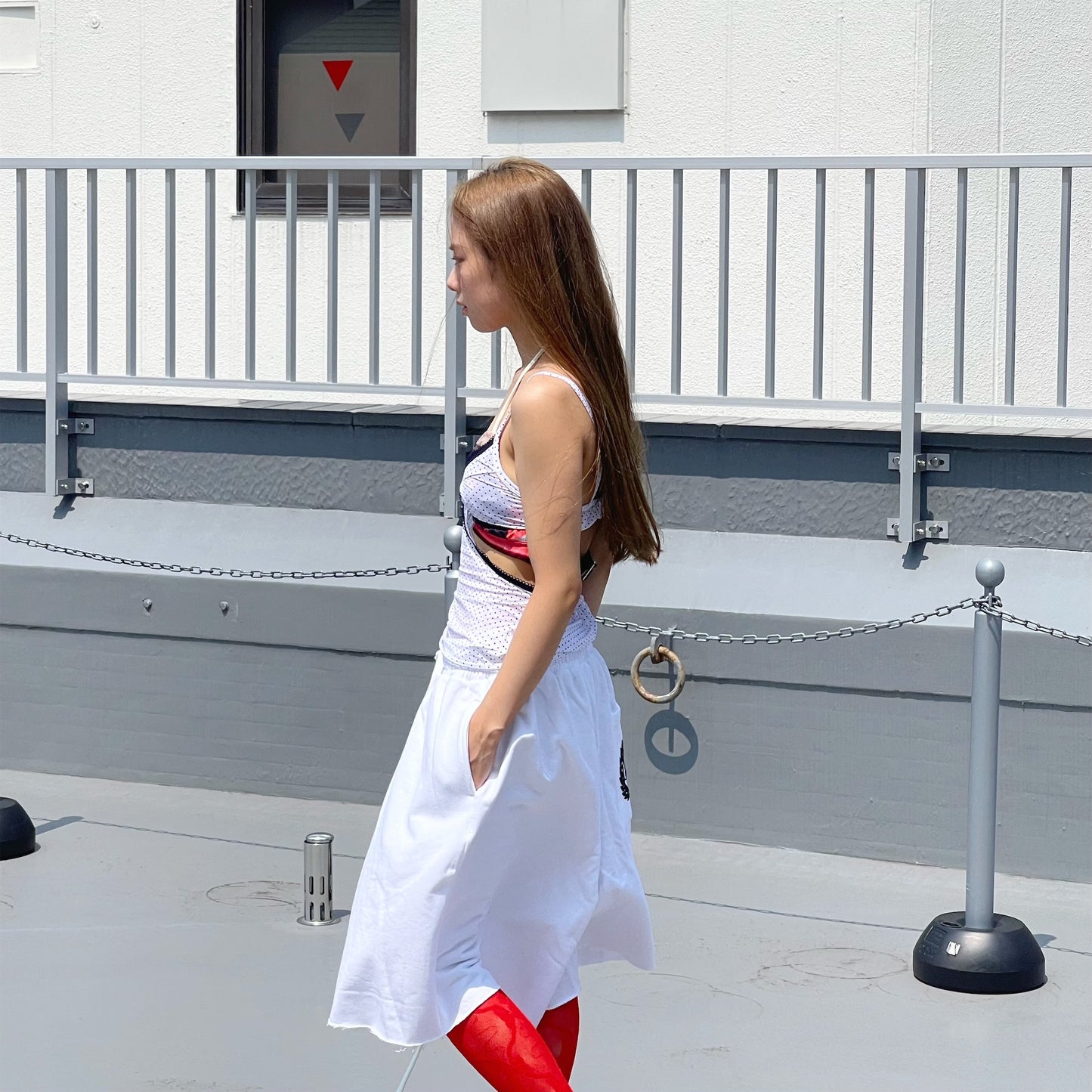 [fa.er.ie] pin dot lingerie camisole / white / ピンドットキャミソール