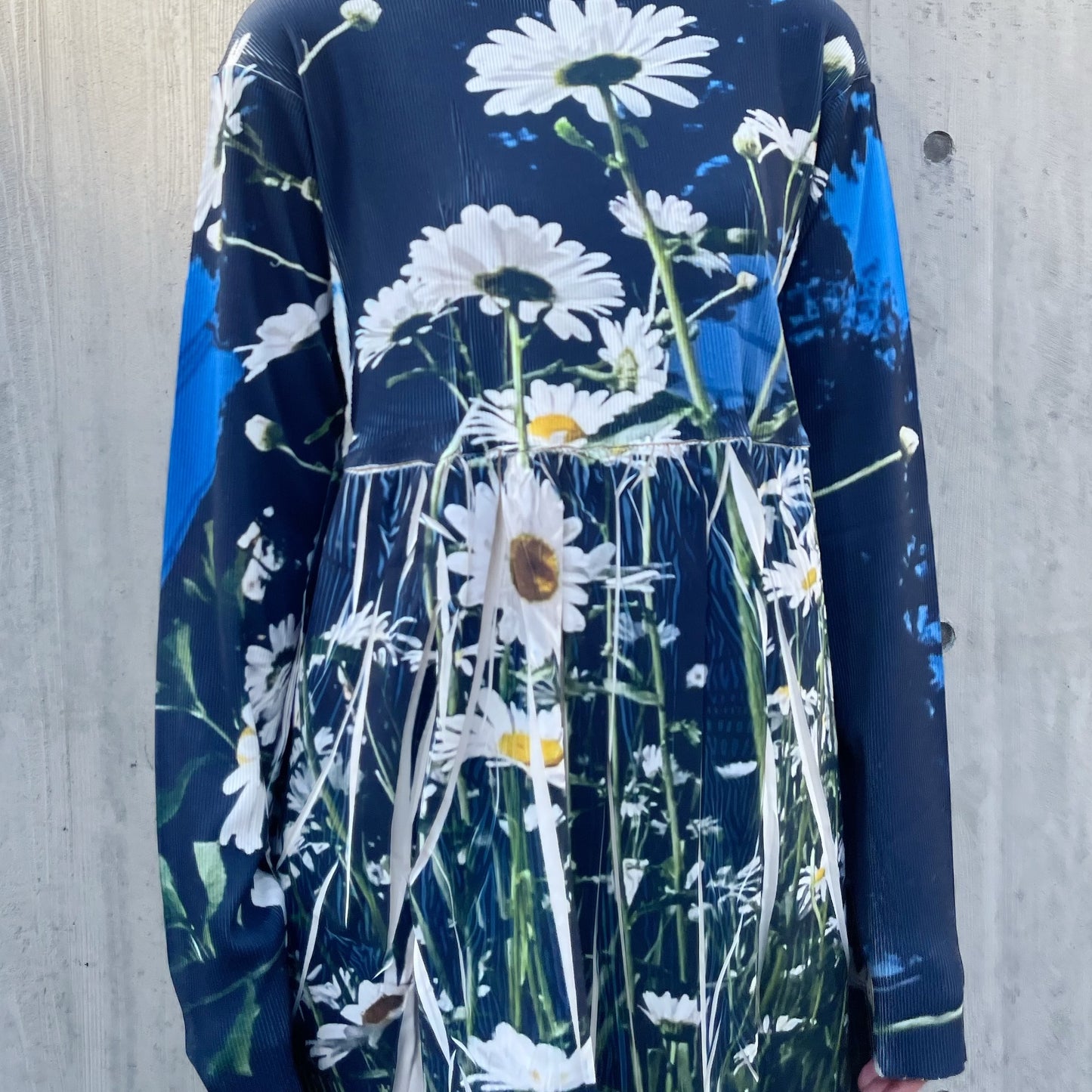 DIRECT PRINT RIB GATHER ONE-PIECE / FLOWER / ダイレクトプリントリブギャザーワンピース