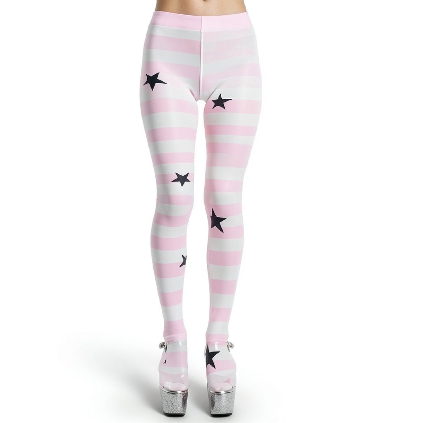 Stripes Tights / Pink x White / ストライプタイツ
