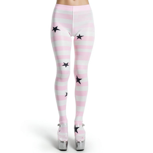 Stripes Tights / Pink x White / ストライプタイツ