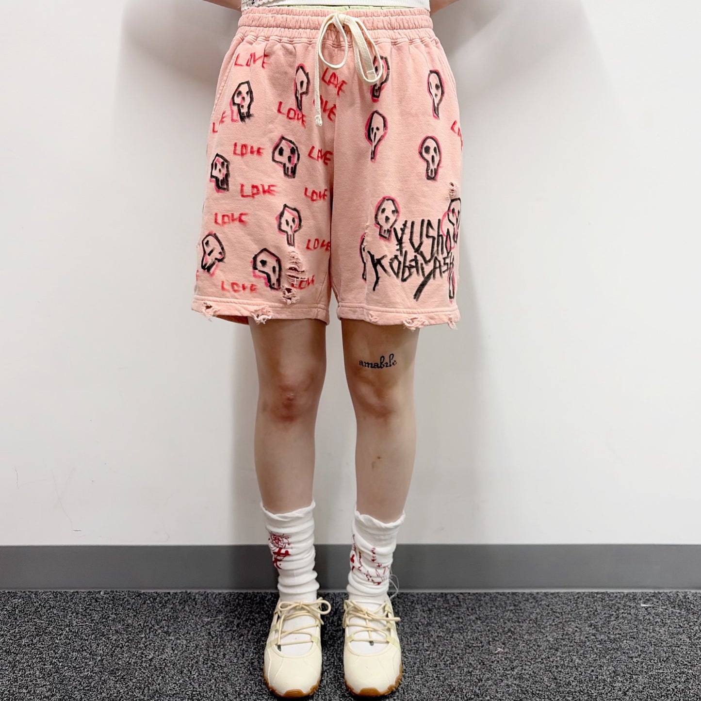 Paint half pants / Pink / ペイントハーフパンツ | シープ / SHEEP