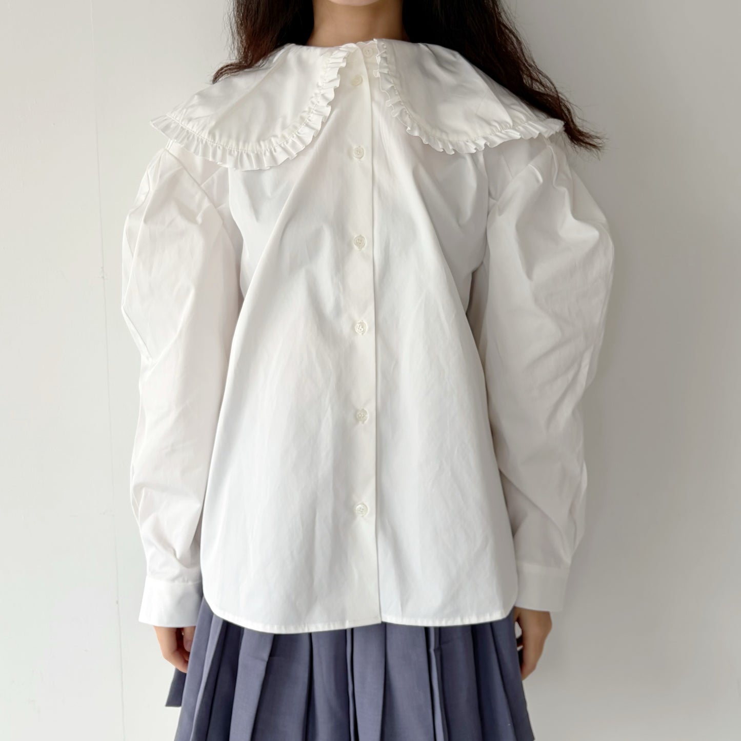 DOLL COLLAR SHIRT / WHITE / ドールカラーシャツ
